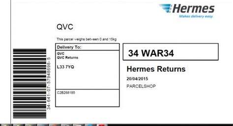 quiz returns hermes|Hermes prepaid return label.